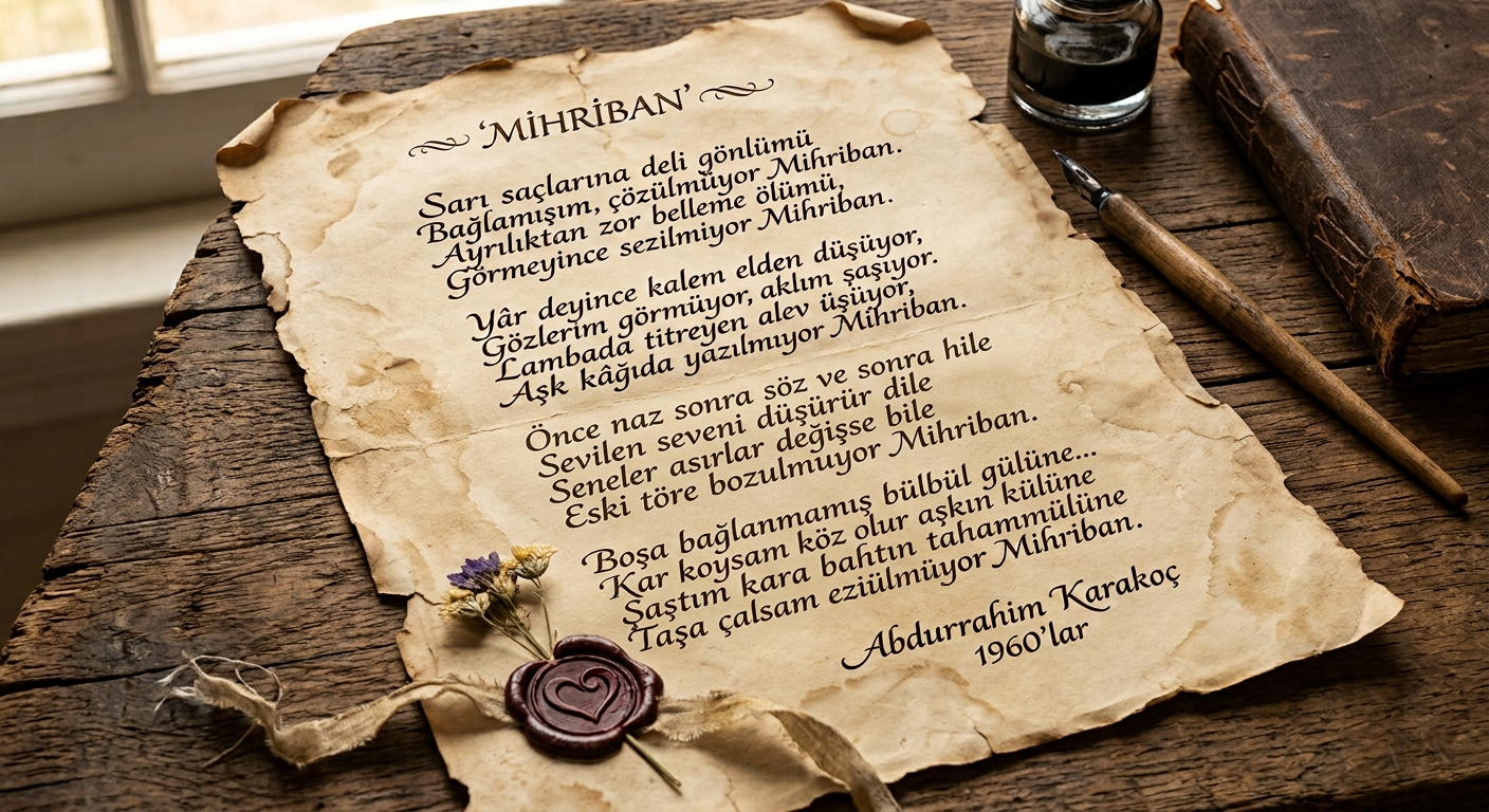 Eski mektup ve kalem